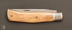   Couteau " Chasse"  custom par Mathieu Herrero - Ivoire de mammouth et lame XC100