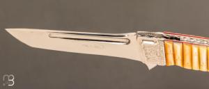    Couteau " Chiqurin Gold lip Pearl " custom par Koji Hara