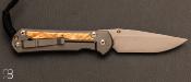 Couteau "  Sebenza 31 Large Box Elder inlay  " L31-1108 de Chris Reeve 