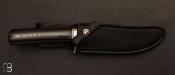 Couteau droit Randall N°12 - 6" "Little Bear Bowie" - Micarta noir