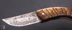   Couteau  "  Curni lame damas " par Alexandre Musso