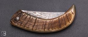   Couteau  "  Curni lame damas " par Alexandre Musso