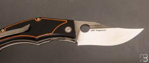  Couteau  "  DAV " custom par Torpen Knives - Jérôme Hovaere - G10 noir et CPM Magnacut