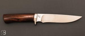 Couteau " Droit " en bois de fer et lame acier 90McV8 par Laurent Gaillard