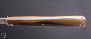   Couteau "Effilé"  par Adrien Vautrin - Corne blonde et 14c28n