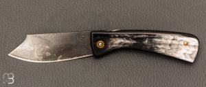 Couteau " Eustache " pimontais par Geoffroy Gautier - Corne noire