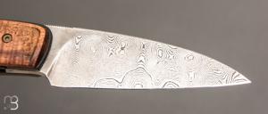   Couteau " Front-flipper custom " par Fabrice Delbart - Forge Celtique - Koa et damas