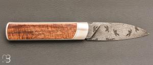 Couteau " Gentleman " pompe avant custom de Florent Dall'ava - Lame damas de Nicolas Mestrallet