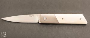    Couteau " Gentleman " custom de Stéphane Sagric - Ivoire de Mammouth et RWL-34