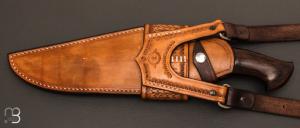 Couteau " Grand Tsavo " custom fixe en ironwood et C105 de Samuel Lurquin