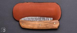    Couteau " Guilhem " custom de Robert Beillonnet - Buis et damas de Devin Thomas