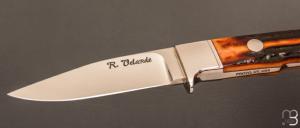  Couteau " Hunter " fixe par Ricardo Velarde - Os cerfé
