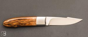 Couteau " Hunter " fixe par Schuyler Lovestrand - Ivoire de mammouth