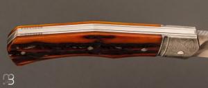 Couteau " Ipanema " custom par David Breniere - Jigged bone et lame U10A