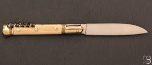   Couteau " Issoire 2 pièces "  de Robert Beillonnet - Pulpe d'ivoire de mammouth et RWL-34