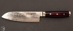  Couteau Japonais YAXELL " Super Gou SG2 Damas 160 couches - Santoku 16,5 cm - Y37101
