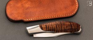  Couteau  "  KaLevEs " palanquille artisanal de Jean-Baptiste Leveque - Koa et RWL-34