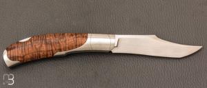  Couteau  "  KaLevEs " lock back artisanal de Cyril Kalisz - Koa et RWL-34