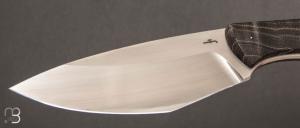   Couteau " Khukri " fixe par Petr Hofman - Frêne stabilisé et lame en D2