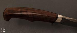 Couteau " Koltan " droit custom par Claude Bouchonville - Tasmanian Blackwood et damas