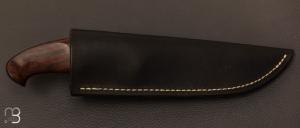 Couteau " Koltan " droit custom par Claude Bouchonville - Tasmanian Blackwood et damas