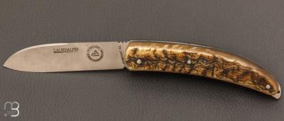 Couteau  "  L'Aurhalpin  "  par la coutellerie Dubesset - Croûte de bélier et XC75