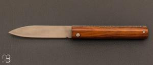 Couteau  "  L'Olonnois " de L'atelier du capitaine - Loupe de bois de fer