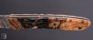    Couteau " L08 fruits des bois pièce unique" par Perceval - Lame damas