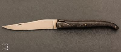    Couteau " Laguiole 12 CM " de Jérôme Lamic - Fatcarbon® et 14C28N