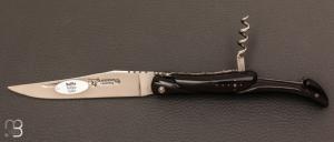 Couteau Laguiole Aubrac corne de buffle 2 pices 12 CM - Lame acier inoxydable poliglace