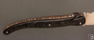    Couteau " Laguiole Dark Vador 13 CM " de Jérôme Lamic - Fatcarbon® et 14C28N