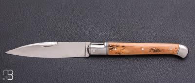     Couteau " Laguiole droit " par Erwan Aubriet - Ivoire de mammouth et RWL34