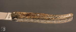   Couteau " Laguiole " custom de David Dauvillaire - Os de mammouth