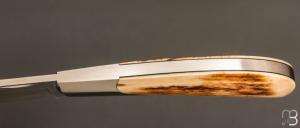  Couteau " Lanny Bowie " custom de Jean Baptiste Leveque - Ivoire de mammouth et RWL34