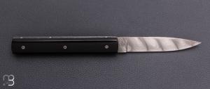  Couteau " Le Français "  par Atelier Perceval - Krion® noir et lame damas