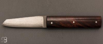    Couteau " Le Royaliste " custom  par Nicolas Couderc - Bois de fer d'Arizona et VG10 Suminagashi