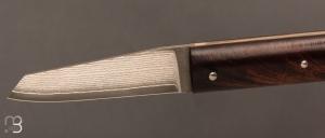    Couteau " Le Royaliste " custom  par Nicolas Couderc - Bois de fer d'Arizona et VG10 Suminagashi