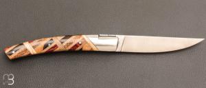    Couteau " Le Thiers Pirou 12cm " par Goyon Chazeau - Marqueterie