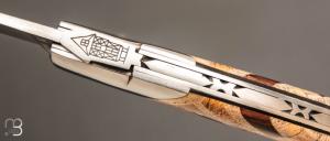    Couteau " Le Thiers Pirou 12cm " par Goyon Chazeau - Marqueterie