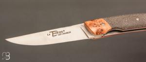   Couteau " Le Thiers® " pliant par l'Atelier Les 2 Diables - Lave et genévrier