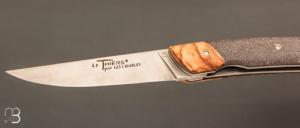   Couteau " Le Thiers® " pliant par l'Atelier Les 2 Diables - Lave et olivier