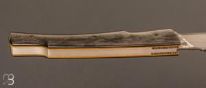 Couteau "Lidéfixe " par Rémi Lavialle - Fibre de carbone et lame Suminagashi