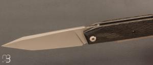    Couteau " Liner lock " custom par Samuel Jugieau - Fibre de carbone et lame en RWL34