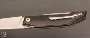    Couteau " Liner lock " custom par Samuel Jugieau - Fibre de carbone et lame en RWL34