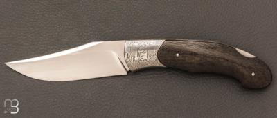   Couteau  "  Lock-back " par Grégory Picard - Fibre de carbone et lame en S45Vn
