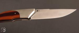  Couteau " Lock-back" custom pliant par Mathis Poujol - Micarta et RWL-34