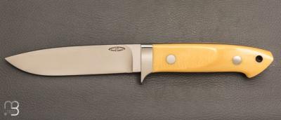    Couteau " Loveless 5'' Drop Point " par Shaun Bruwer - Micarta Westinghouse et N690