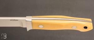    Couteau " Loveless 5'' Drop Point " par Shaun Bruwer - Micarta Westinghouse et N690