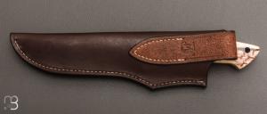    Couteau "Loveless 5'' Drop Point" par Shaun Bruwer - Ivoire de mammouth et N690