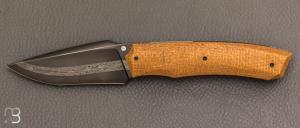   Couteau  "  custom " Micarta et damas de Berthelemy Gabriel - La Forge Agab